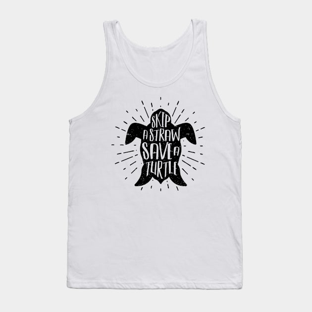 Keep a Straw Save a Turtle Tank Top by holger.brandt